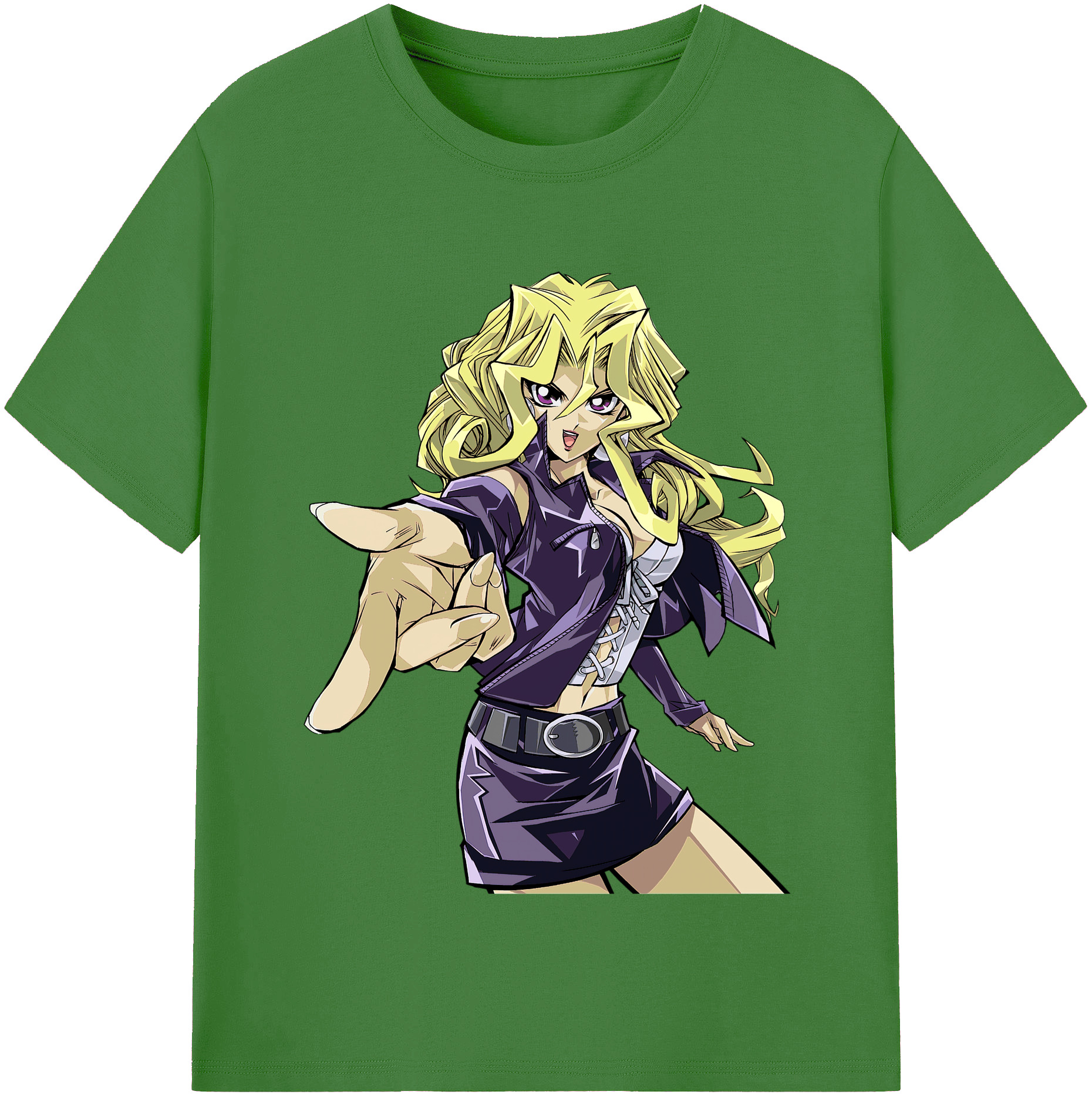（画像用） 遊☆戯☆王 Yu-Gi-Oh! レディースカジュアルプリントTシャツ（綿100％）